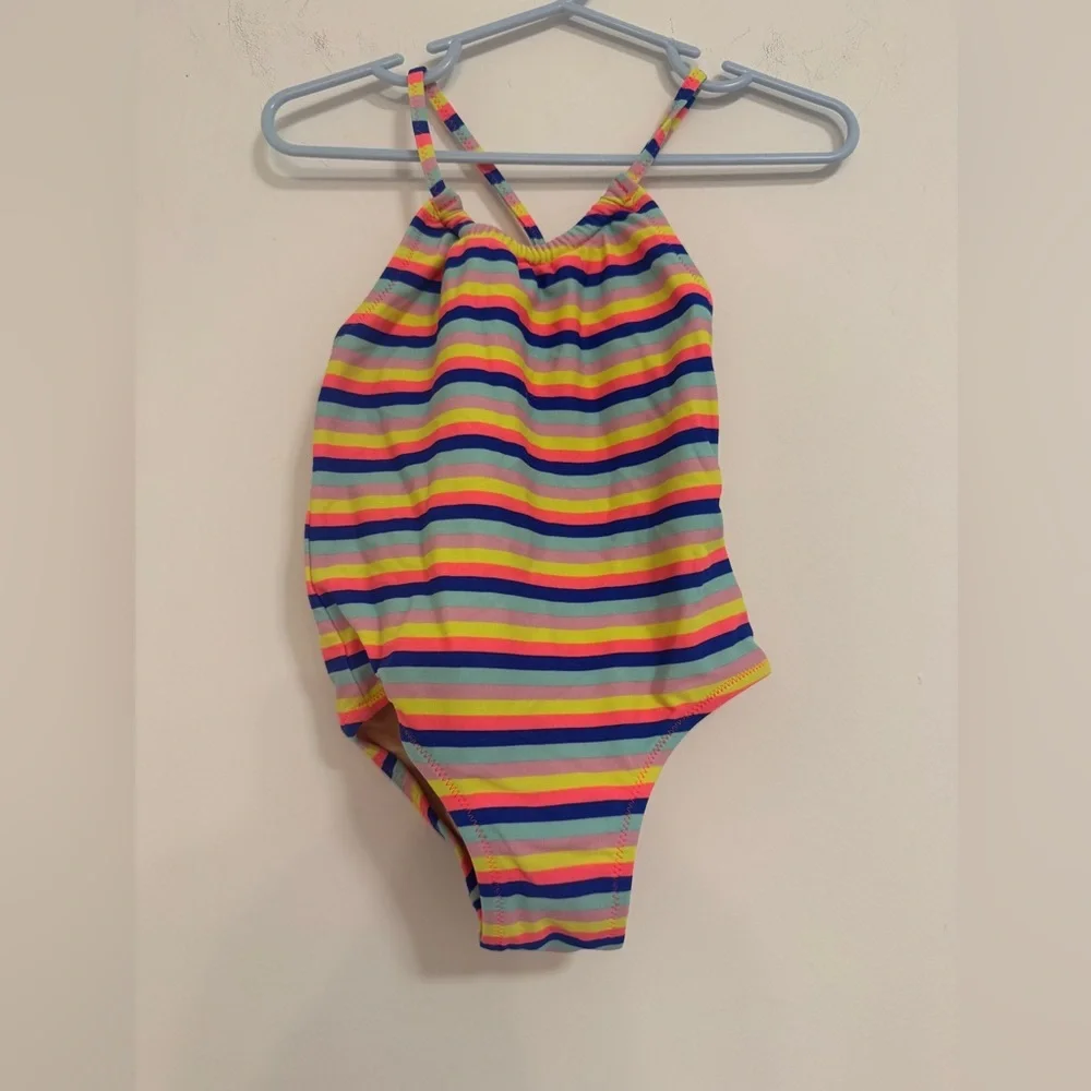 Crewcuts Multicolor Striped Kids Swim One Piece
